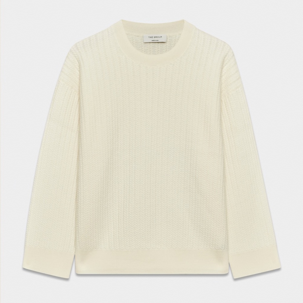 NWT - Aritzia Babaton Frank Merino Wool Sweater - Size XS - Whisper White
